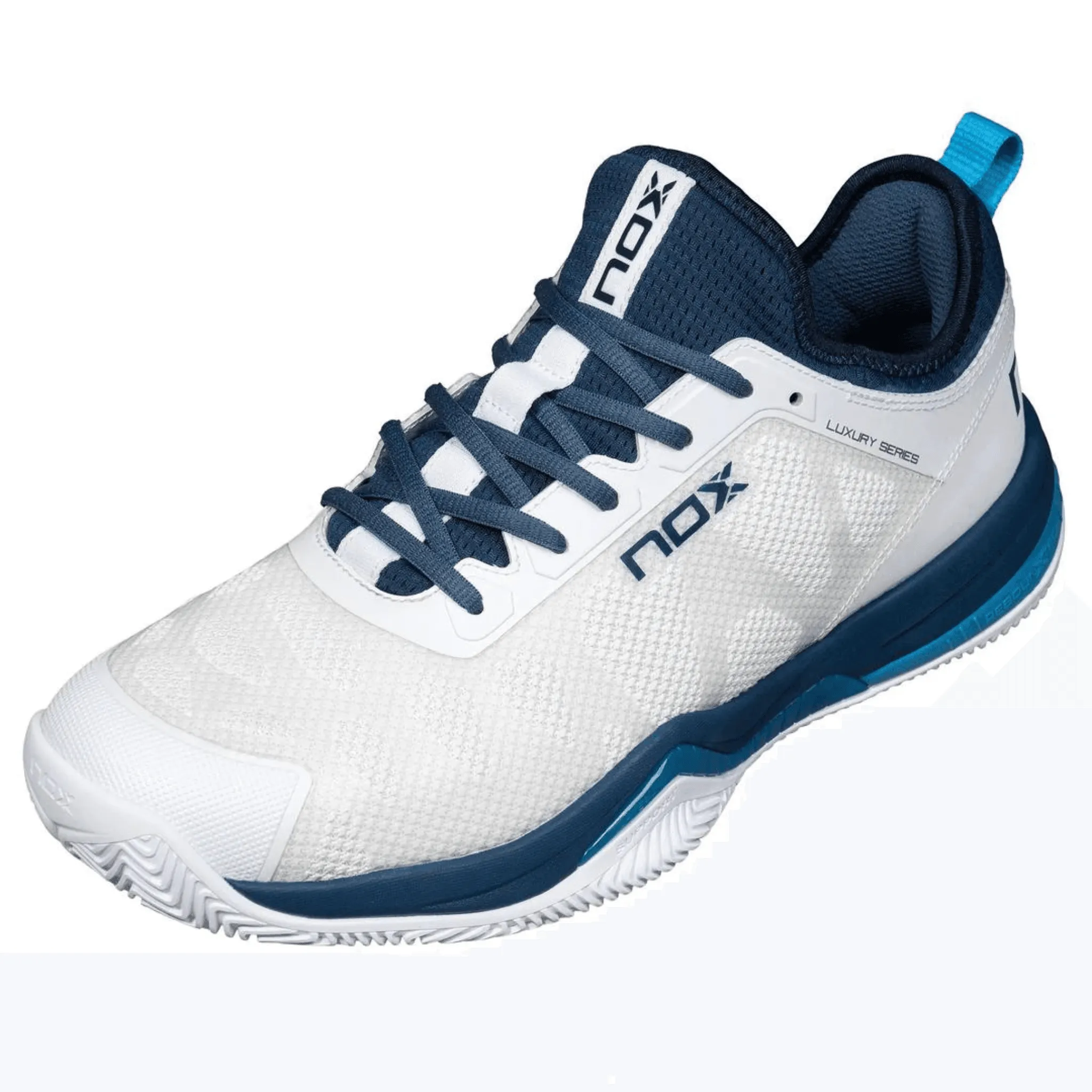 NOX NERBO WHITE/SWEDISH BLUE PADEL SHOES