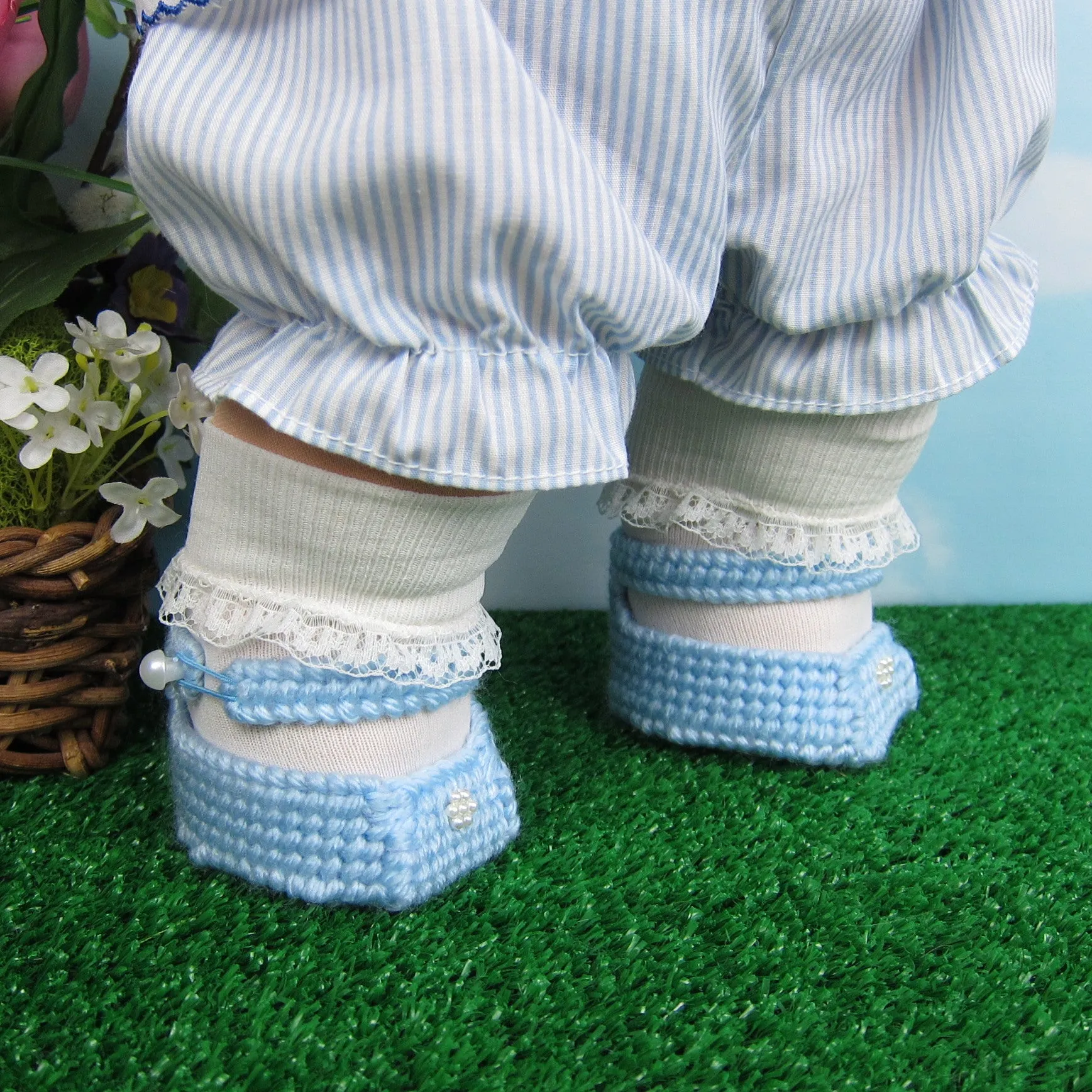 Plastic Canvas Mary Jane Shoes for Cabbage Patch Kids Dolls