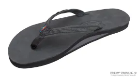 Rainbow Sandals Women's - The Madison - Single Layer - 1/2" Strap w/ Braid - Black