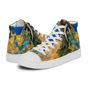 Reaper Man Men’s high top canvas shoes - Free shipping! *US SIZES SHOWN! USE CHART!