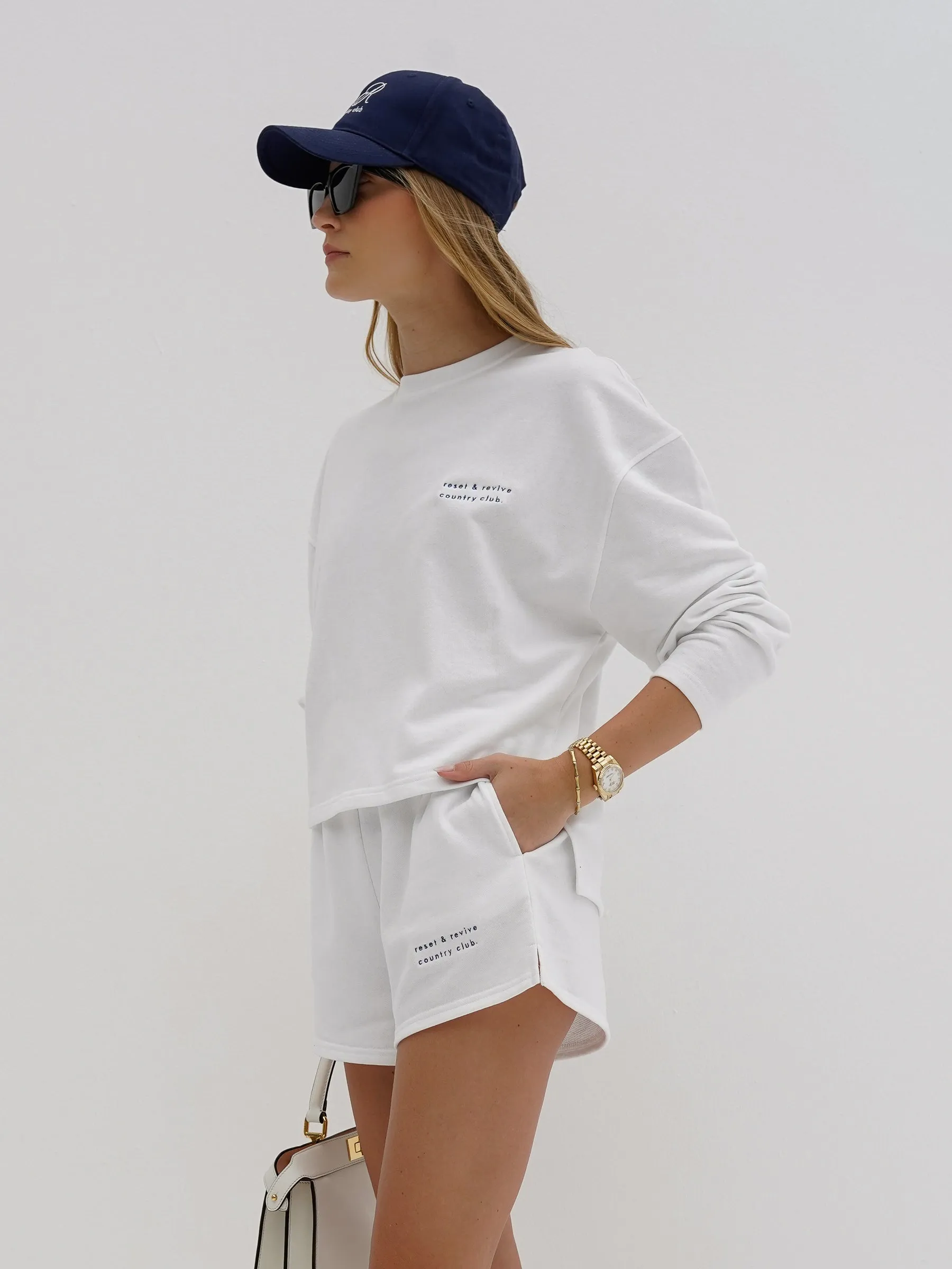 Reset & Revive Weekend Sweatshirt | White