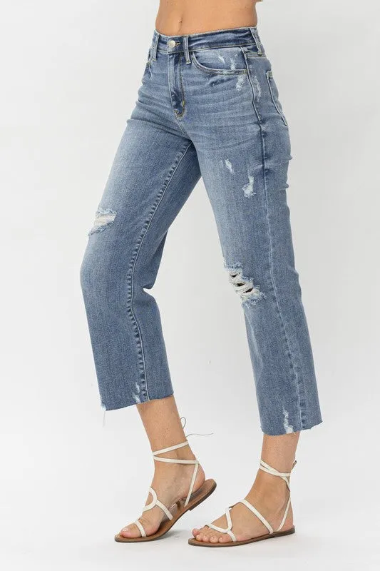 San Fran High Waist Crop Wide Leg Denim