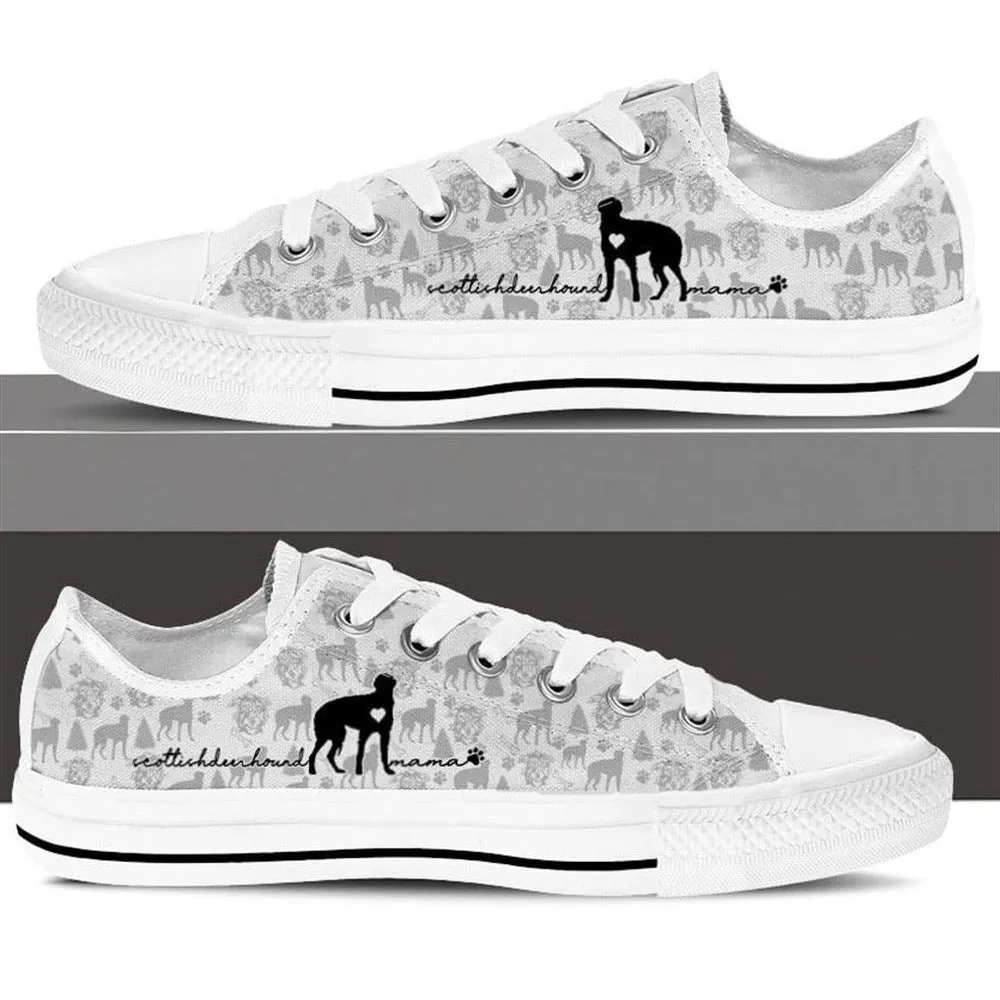 Scottish Deerhound Low Top Shoes, Animal Print Canvas Shoes, Print On Canvas Shoes