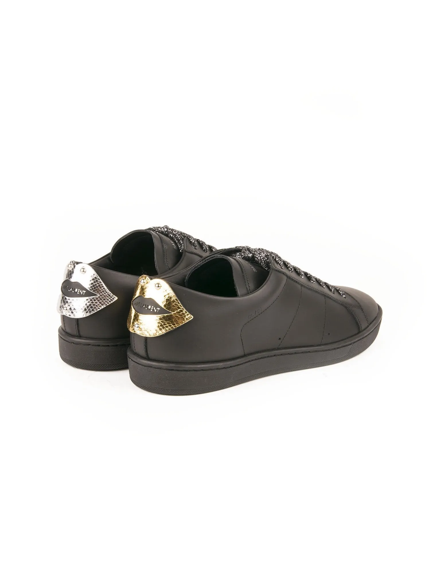 Signature Court Classic Sl/01 Lips Sneaker - Black / Gold & Silver