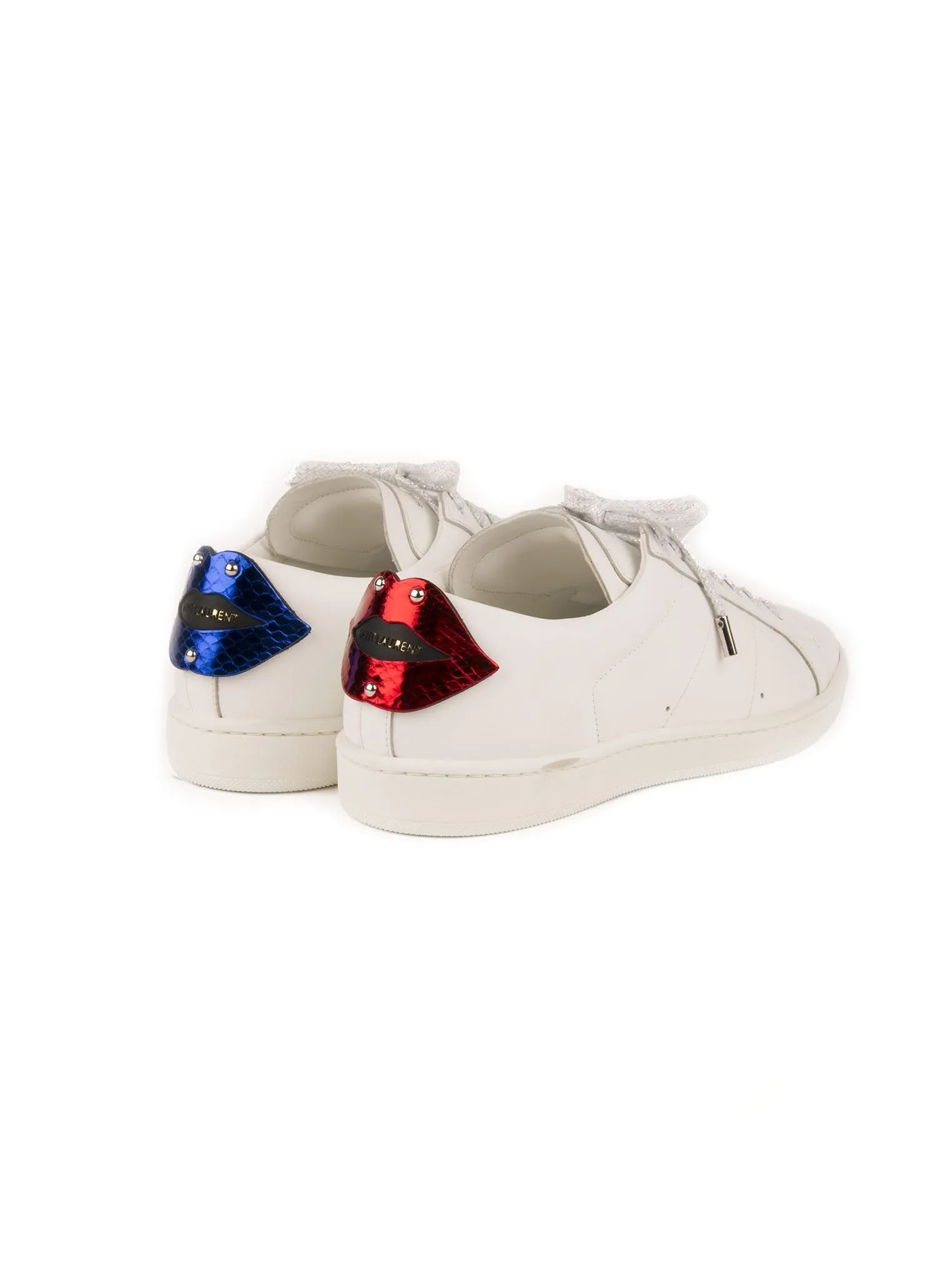 Signature Court Classic Sl/01 Lips Sneaker - White / Blue & Red