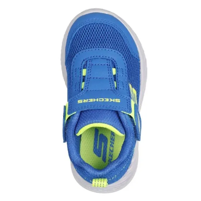 Skechers Toddlers Nitro Sprint Blue Lime Trainer