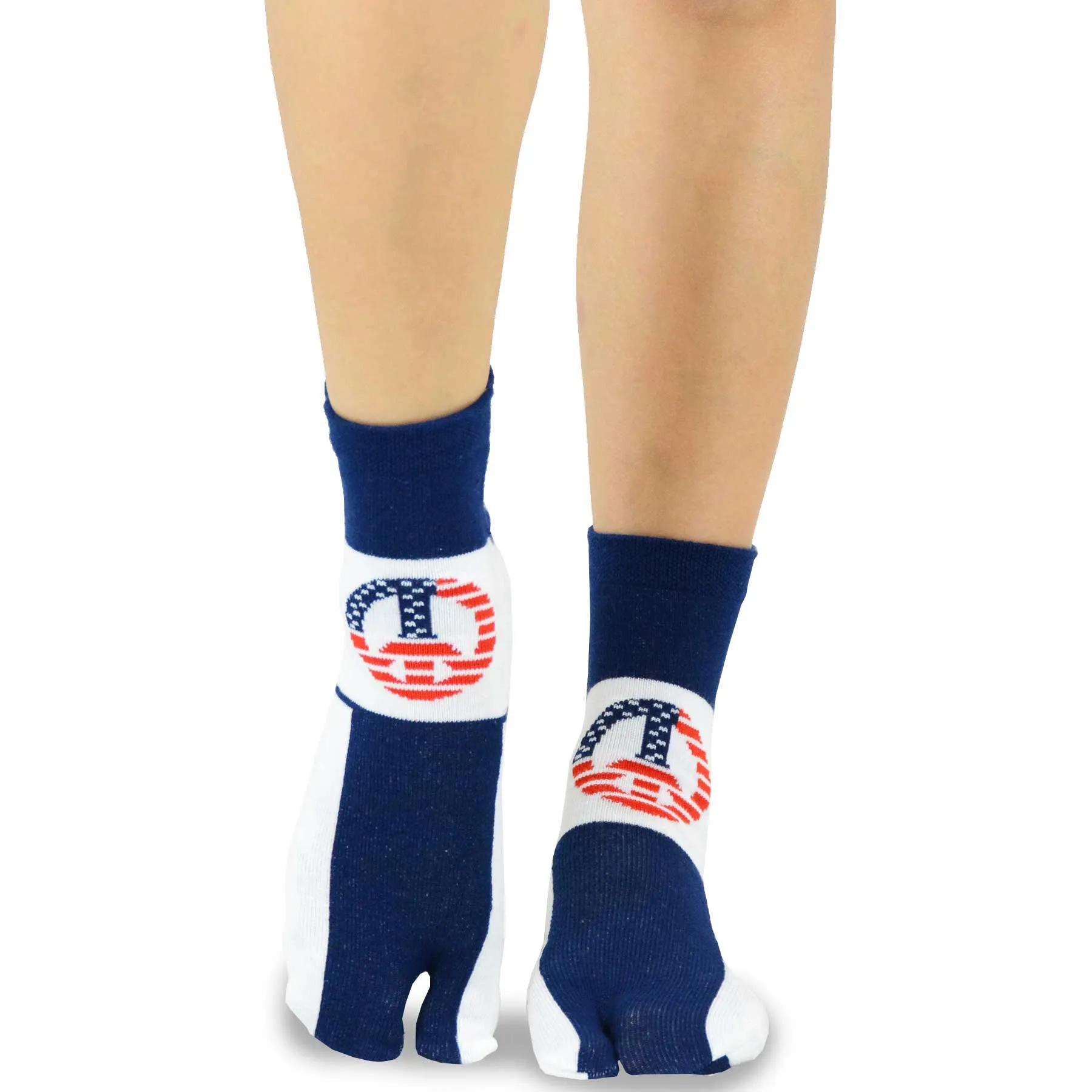 TeeHee Socks Unisex 4th of July Cotton Big Toe American Flag 3-Pack (11704)