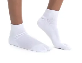 Thicker V-Toe Athletic or Casual White Flip-Flop Tabi Socks Cotton Blend Comfortable Stylish - Ankle Socks