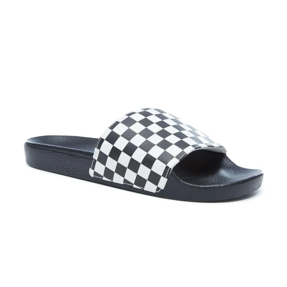 Vans checkerboard-slides - White