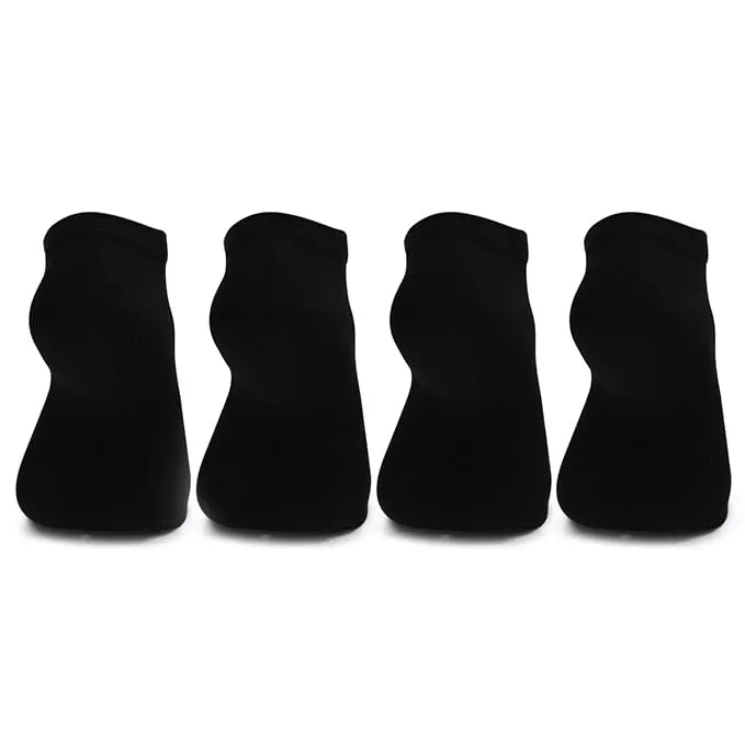 Women Plain Cotton Secret Length Thumb Socks- Pack of 4